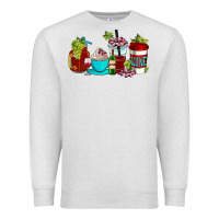 Oatmeal Heather wine coffee cups Premium Sweatshirt - AdoDesignShop