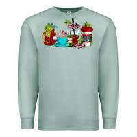 Seafoam wine coffee cups Premium Sweatshirt - AdoDesignShop