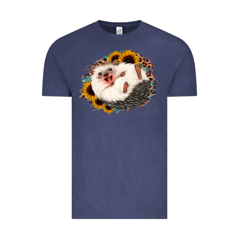 Happy Hedgehog Sunflower Leopard Vintage Tee by Jasminsmagicworld | Teevron