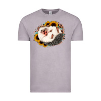 Vintage Zinc happy hedgehog sunflower leopard Vintage Tee - Jasminsmagicworld