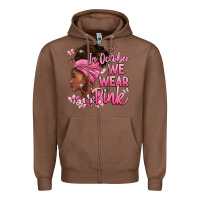 Chestnut in october we wear pink Zipper Hoodie - BarkalooDesign
