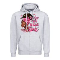 Heather Grey in october we wear pink Zipper Hoodie - BarkalooDesign
