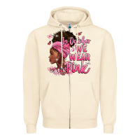 Sandshell in october we wear pink Zipper Hoodie - BarkalooDesign