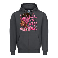 Smoke in october we wear pink Zipper Hoodie - BarkalooDesign