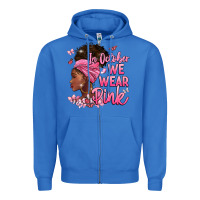 True Royal in october we wear pink Zipper Hoodie - BarkalooDesign