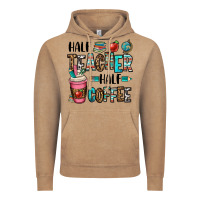 Vintage Coffee half teacher half coffee Vintage Hoodie - OliviaCreatesArt