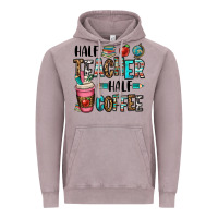 Vintage Zinc half teacher half coffee Vintage Hoodie - OliviaCreatesArt