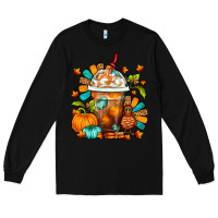 Black Thanksgiving Frappe Coffee Long Sleeve Tee - FaDigitalArtStudio