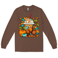Chestnut Thanksgiving Frappe Coffee Long Sleeve Tee - FaDigitalArtStudio