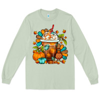 Matcha Thanksgiving Frappe Coffee Long Sleeve Tee - FaDigitalArtStudio