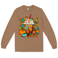 Toasted Coconut Thanksgiving Frappe Coffee Long Sleeve Tee - FaDigitalArtStudio