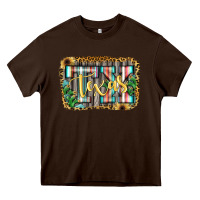 Chocolate Brown Tx Texas Heavy Core Tee - JahusDesignShop