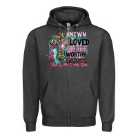 Charcoal Heather she is loved Zipper Hoodie - BarkalooDesign