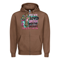 Chestnut she is loved Zipper Hoodie - BarkalooDesign