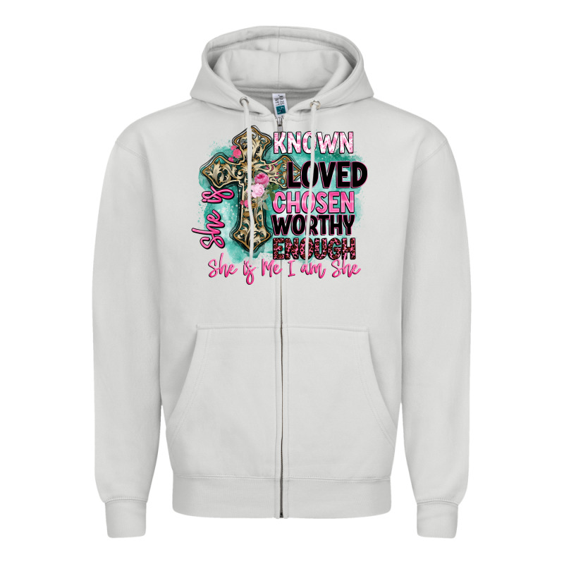 She Is Loved Zipper Hoodie by BarkalooDesign | Teevron