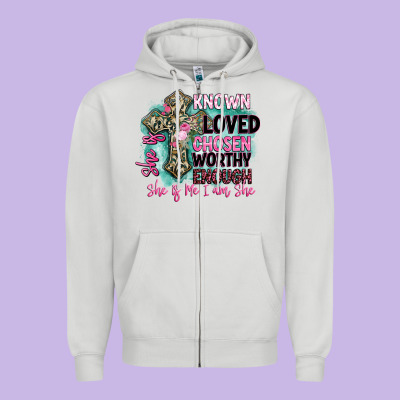 She Is Loved Zipper Hoodie Designed By Barkaloodesign