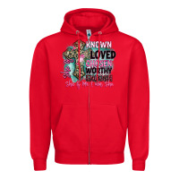 Red she is loved Zipper Hoodie - BarkalooDesign
