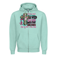 Seafoam she is loved Zipper Hoodie - BarkalooDesign