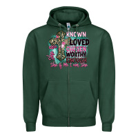 Sports Green she is loved Zipper Hoodie - BarkalooDesign