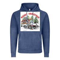 Vintage Denim merry chrıstmas Vintage Hoodie - FaDigitalArtStudio