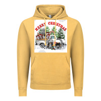 Vintage Mustard merry chrıstmas Vintage Hoodie - FaDigitalArtStudio