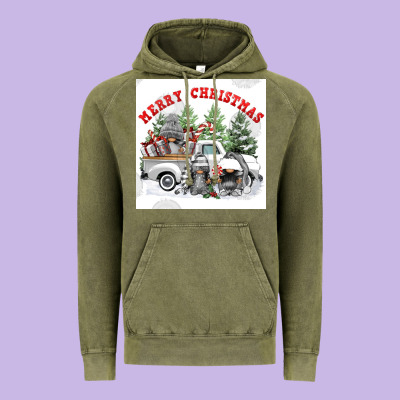 Merry Chrıstmas Vintage Hoodie Designed By Fadigitalartstudio
