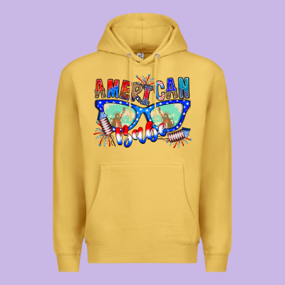 American Babe Premium Hoodie Designed By Cowhidedigitalart