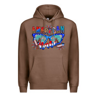 Chestnut American babe Premium Hoodie - CowhideDigitalArt
