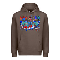 Coffee American babe Premium Hoodie - CowhideDigitalArt