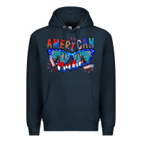 Navy American babe Premium Hoodie - CowhideDigitalArt