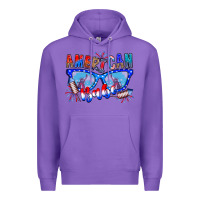 Purple American babe Premium Hoodie - CowhideDigitalArt
