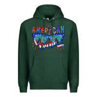 Sports Green American babe Premium Hoodie - CowhideDigitalArt