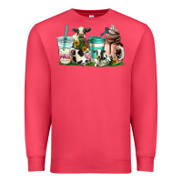 Cardinal cow coffee cups Premium Sweatshirt - AdoDesignShop