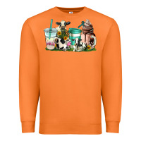 Carrot cow coffee cups Premium Sweatshirt - AdoDesignShop