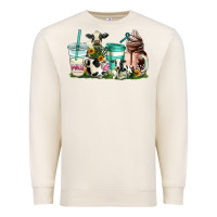 Sandshell cow coffee cups Premium Sweatshirt - AdoDesignShop