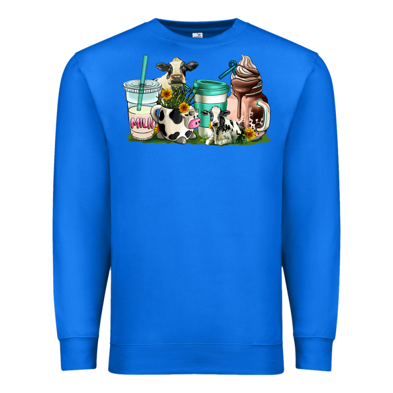 Cow Coffee Cups Premium Sweatshirt by AdoDesignShop | Teevron