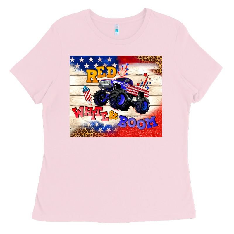 Red White & Boom Ladies Tee by TumblerDesignByShophia | Teevron