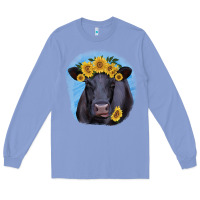 Colony Blue Black Angus with Sunflower Long Sleeve Tee - Jasminsmagicworld