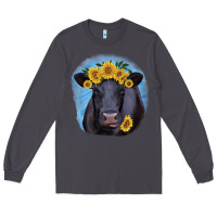 Smoke Black Angus with Sunflower Long Sleeve Tee - Jasminsmagicworld