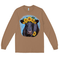 Toasted Coconut Black Angus with Sunflower Long Sleeve Tee - Jasminsmagicworld