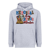 Heather Grey memorial day honor and remember Heavyweight Hoodie - AdoDesignShop