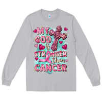Moon Dust My God is stronger than Cancer Long Sleeve Tee - FaDigitalArtStudio