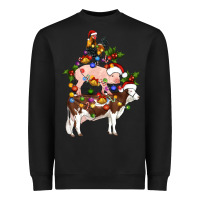 Stacked Christmas Farm Animals Heavyweight Sweatshirt | Teevron