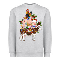 Heather Grey stacked christmas farm animals Heavyweight Sweatshirt - Artiststas