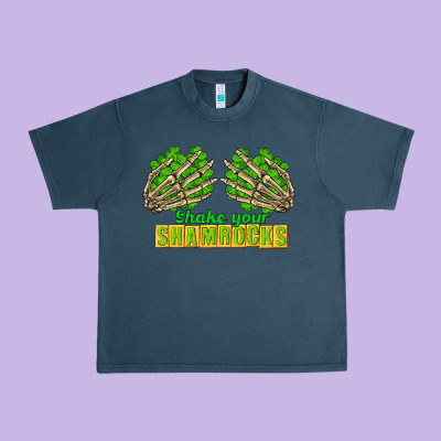Shake Your Shamrocks St. Patrick's Day Urban Heavy Tee Designed By Cowgirlartshop