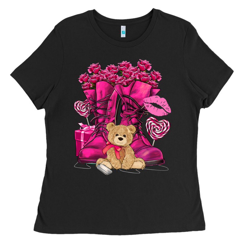 Army Boots Valentine's Day Ladies Tee by HowdyJamesFarm | Teevron