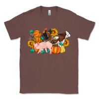 Chestnut Farm Life Fall Pig Cow Rooster Classic Tee - Artiststas
