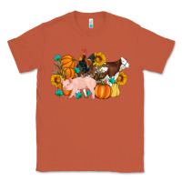 Copper Farm Life Fall Pig Cow Rooster Classic Tee - Artiststas
