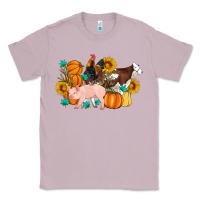 Lilac Farm Life Fall Pig Cow Rooster Classic Tee - Artiststas
