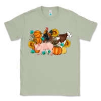 Matcha Farm Life Fall Pig Cow Rooster Classic Tee - Artiststas